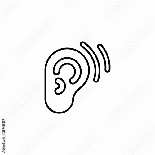 hearing aid icon sign vector