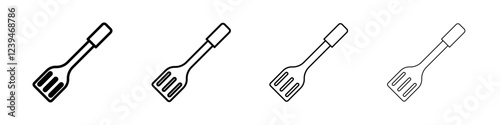 spatula icon Outline sign symbol set