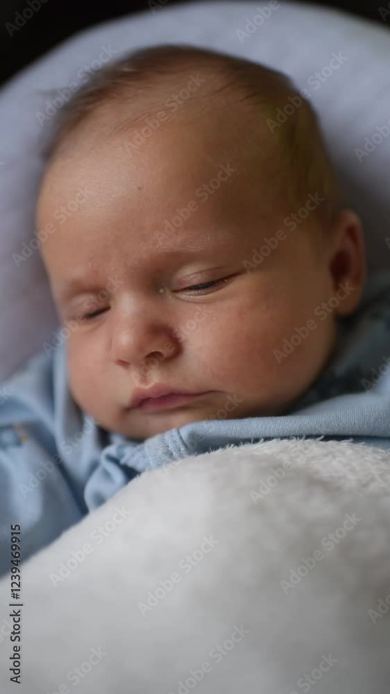 Portrait of a sleeping baby boy. Child is 30 days old (1 month) Portrait of a sleeping baby boy. Child is 30 days old (1 month)