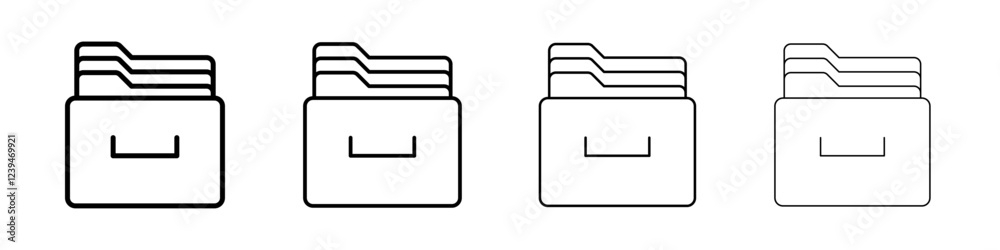 Store files icon Flat illustration sign Store files icon Flat illustration sign