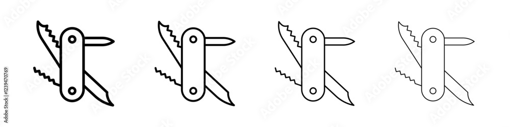 Swiss Knife icon Flat illustration sign Swiss Knife icon Flat illustration sign