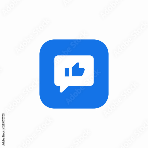 text thumbs up icon sign vector