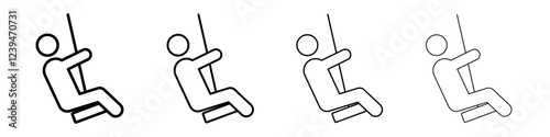 swing icon Flat illustration sign