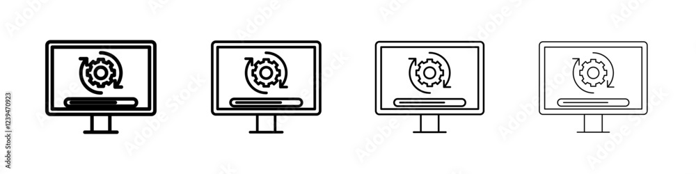 System update icon Flat illustration sign