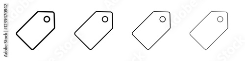 Tags icon Flat illustration sign