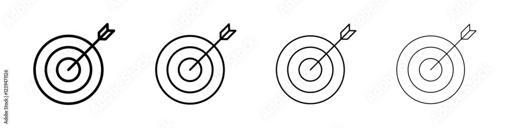Target icon Flat illustration sign Target icon Flat illustration sign