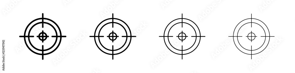 Target, aim, focus icon Flat illustration sign Target, aim, focus icon Flat illustration sign