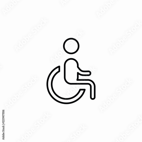 wheelchair accessibility icon sign vector