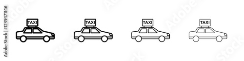 Taxi icon Flat illustration sign