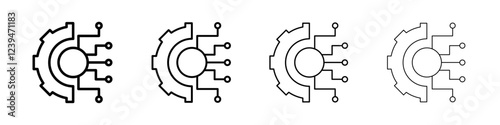 Technology icon Flat illustration sign