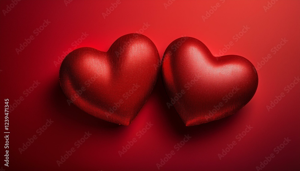 two red hearts are on a red background two red hearts are on a red background