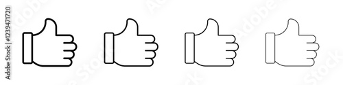 Thumb icon Flat illustration sign