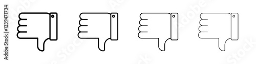 Thumbs down icon Flat illustration sign