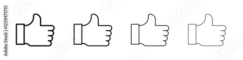 thumbs up icon Flat illustration sign