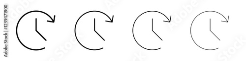 Time forward icon Flat illustration sign