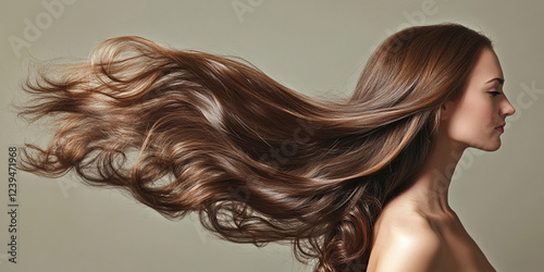 Wallpaper Mural Elegance of flowing hair captured in a serene setting Torontodigital.ca