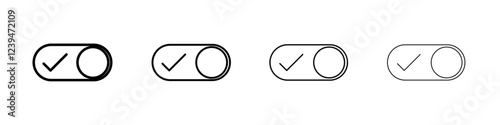 Toggle switch icon Flat illustration sign