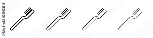 Toothbrush icon Flat illustration sign