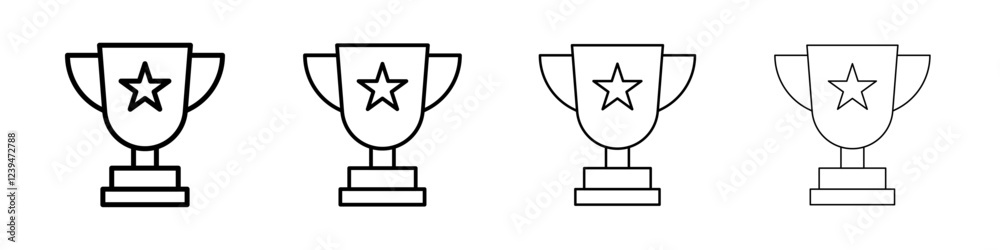 Trophy icon Flat illustration sign Trophy icon Flat illustration sign