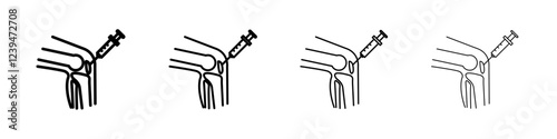 Treatment arthritis icon Flat illustration sign