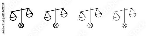 Unfair icon Flat illustration sign