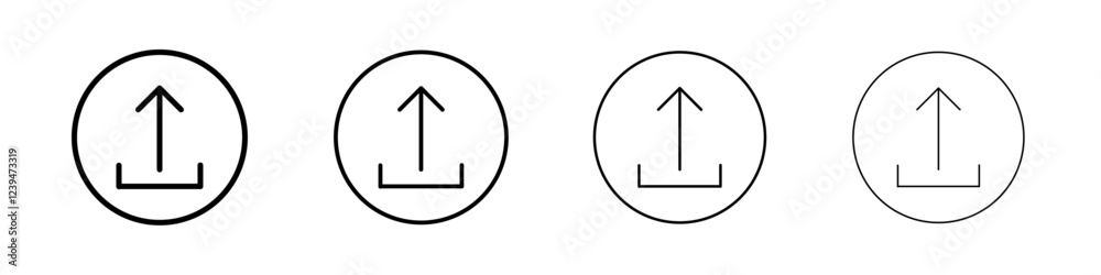 Upload arrow icon Flat illustration sign Upload arrow icon Flat illustration sign
