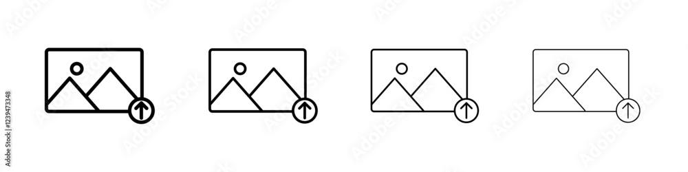 Upload photo icon Flat illustration sign Upload photo icon Flat illustration sign