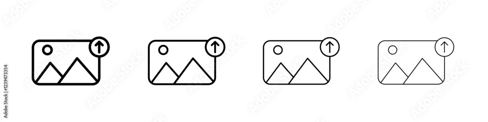Upload photo icon Flat illustration sign Upload photo icon Flat illustration sign