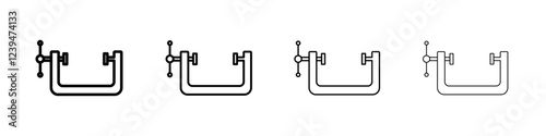 Vice clamp icon Flat illustration sign