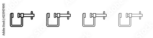 Vice clamp icon Flat illustration sign