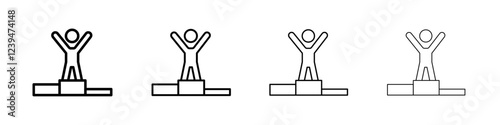 Victory icon Flat illustration sign