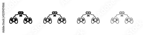 Video game contest icon Flat illustration sign
