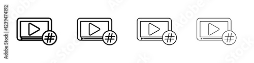 Video Tag icon Flat illustration sign