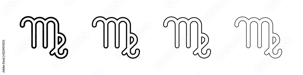 Virgo zodiac sign icon Flat illustration sign Virgo zodiac sign icon Flat illustration sign