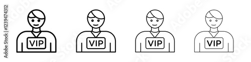 vip person icon Flat illustration sign