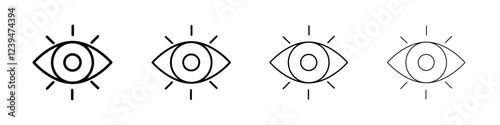 vision icon Flat illustration sign