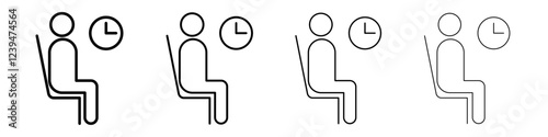 Wait icon Flat illustration sign