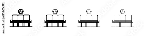 Waiting Room icon Flat illustration sign