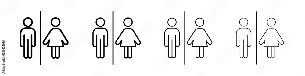 wc toilet door plate icon Flat illustration sign wc toilet door plate icon Flat illustration sign