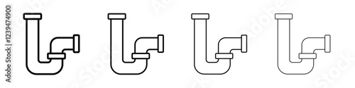 Water pipes icon Flat illustration sign