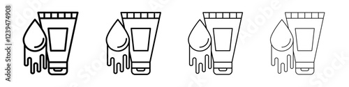 Water-based lubricant icon Flat illustration sign