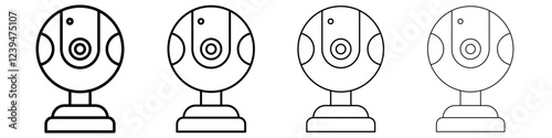Webcam icon Flat illustration sign