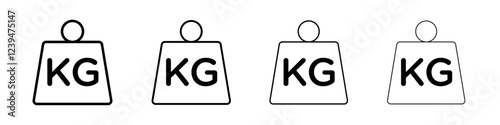 Weight kilogram icon Flat illustration sign