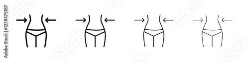 Weight loss icon Flat illustration sign