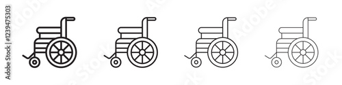 Wheelchair icon Flat illustration sign