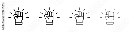 Will power icon Flat illustration sign