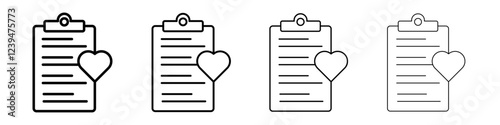 Wish list icon Flat illustration sign