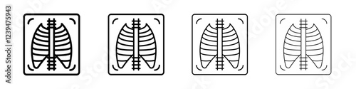 X-ray icon Flat illustration sign
