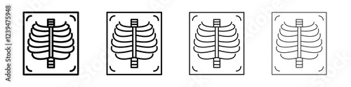 X-ray scan icon Flat illustration sign