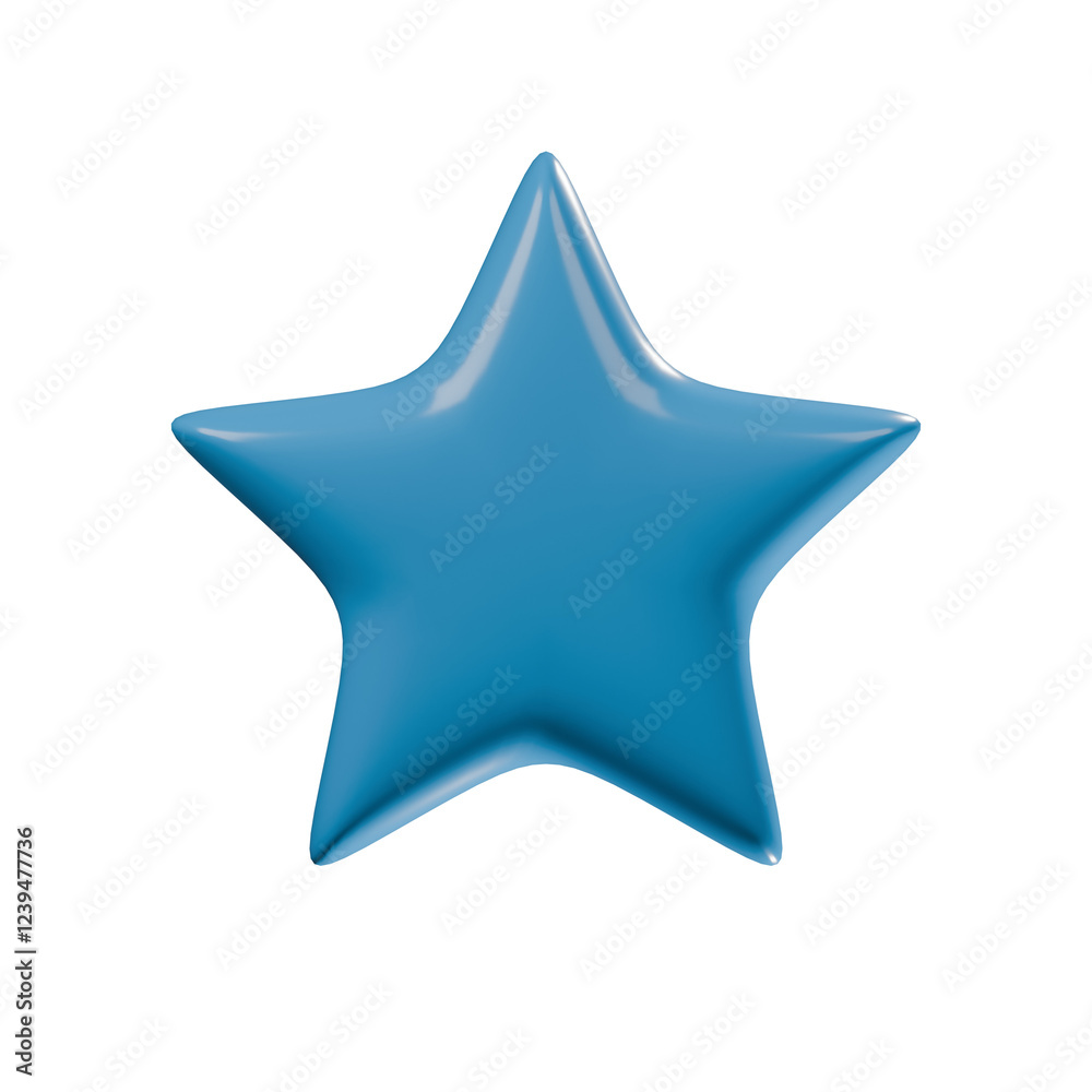 blue star isolated on white blue star isolated on white